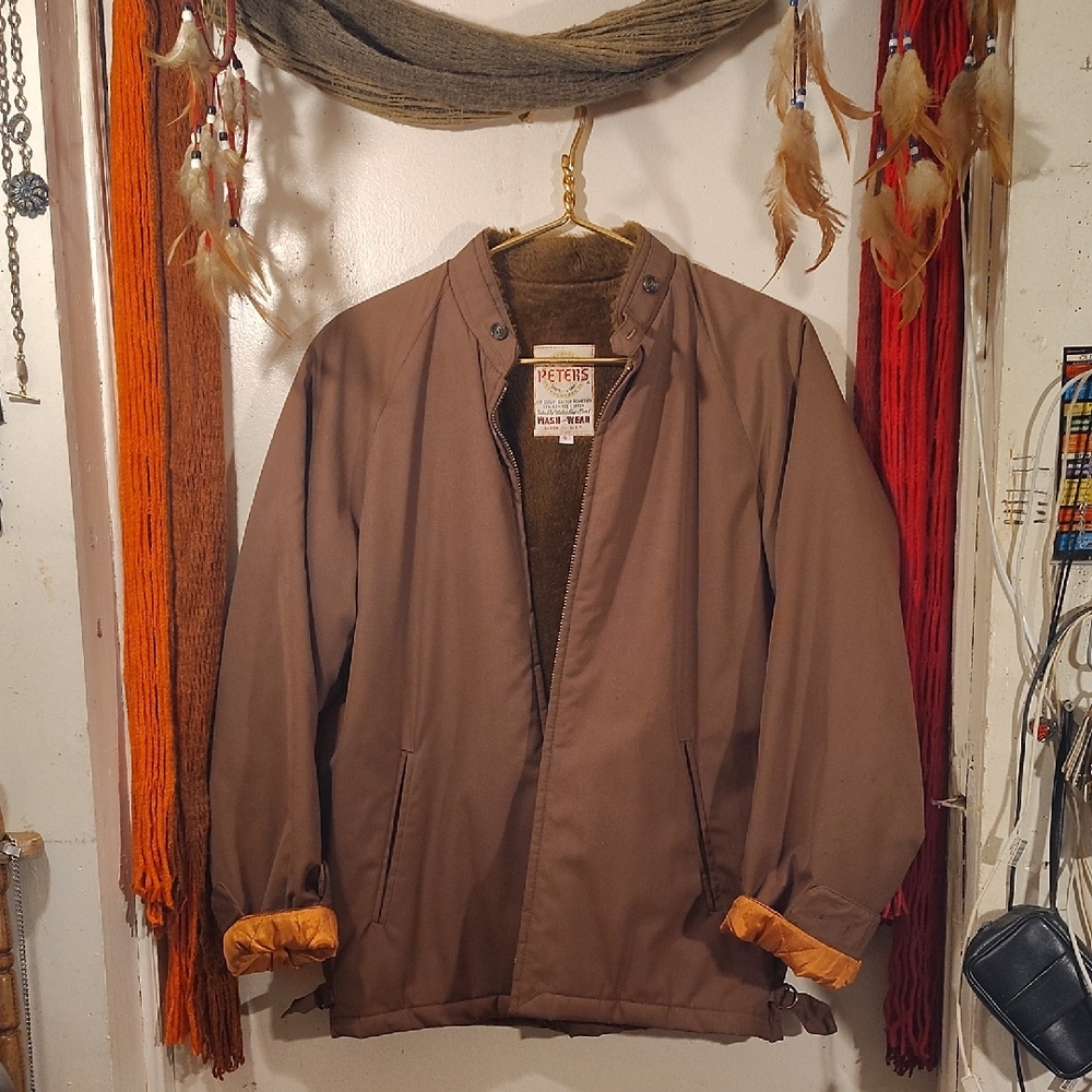 Brown Lightweight Shirt Jacket with Collared Neckline
